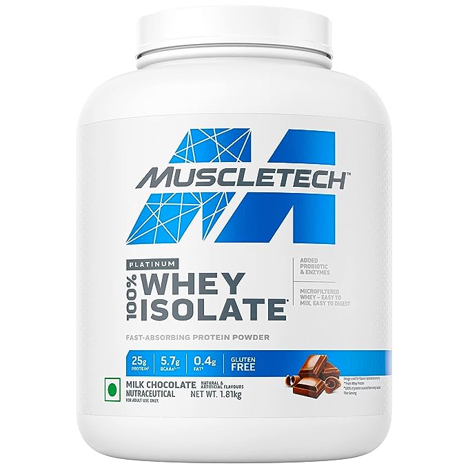 MuscleTech Platinum 100% Whey Isolate, Protein Powder for Muscle Gain