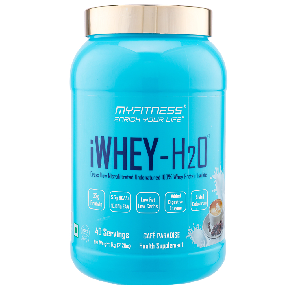 Myfitness iWhey H2O | 88% Protein Per Serving | 100% Whey Protein Isolate | Added Colostrum | Added Digestive Enzymes | Whey Protein Powder