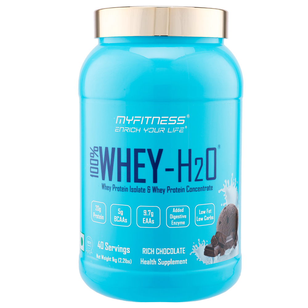 Myfitness 100% Whey H2O | 80% Protein Per Serving | Isolate & Concentrate Blend | With Added Digestive Enzymes | Whey Protein Powder